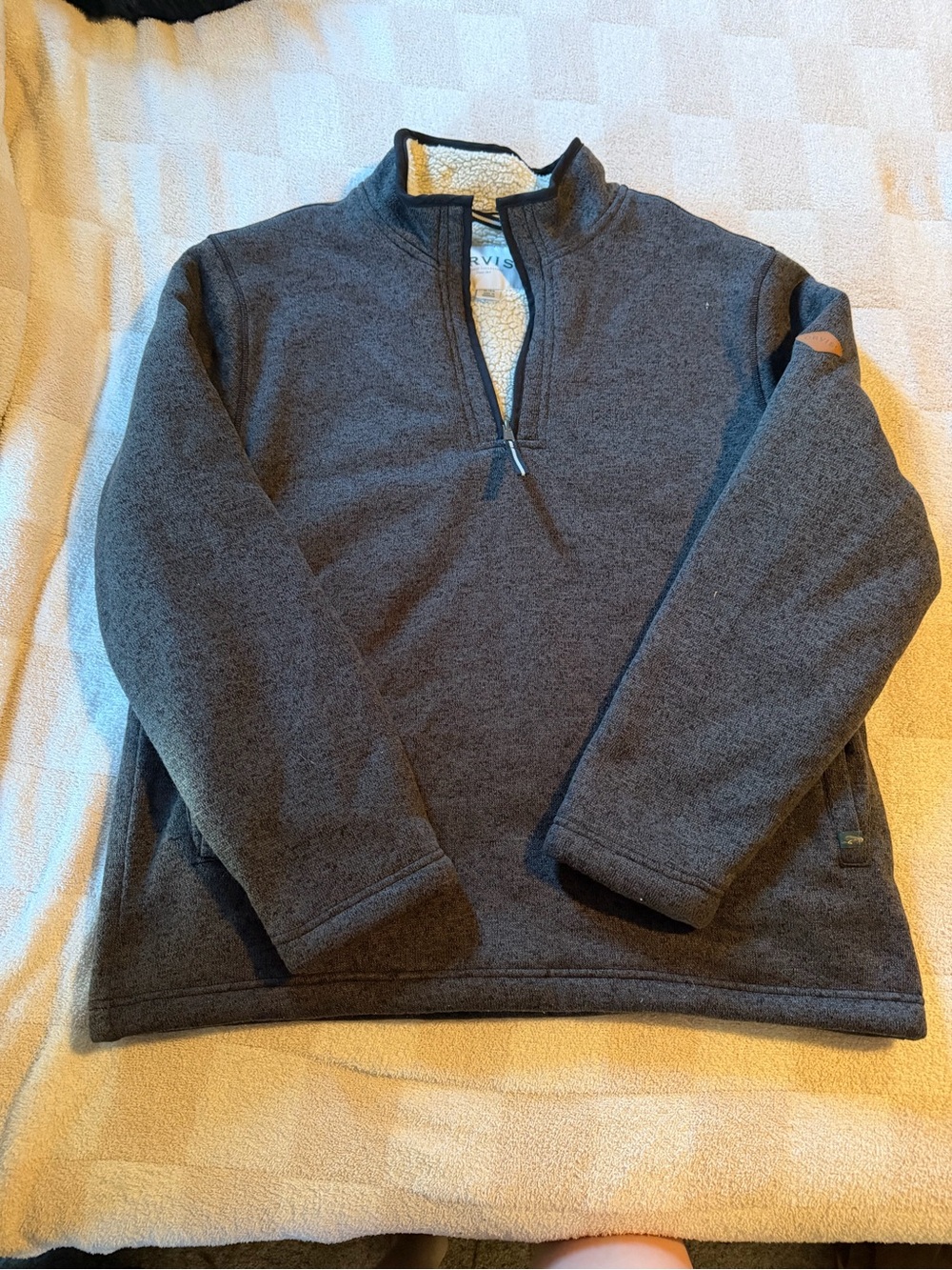 Orvis Men's Zip-Up Fleece Pullover - Charcoal